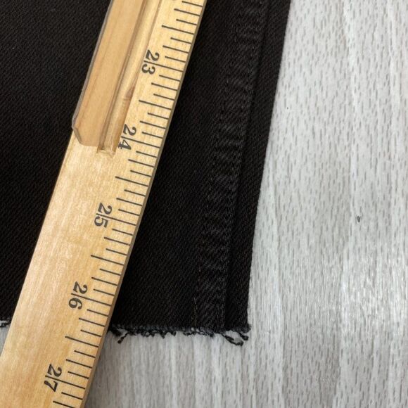 Re/Done 70s Stove Pipe High Rise Straight Leg Rigid Button Fly Jeans Black 26 - Picture 12 of 12